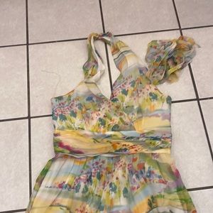 Maggy London silk halter dress